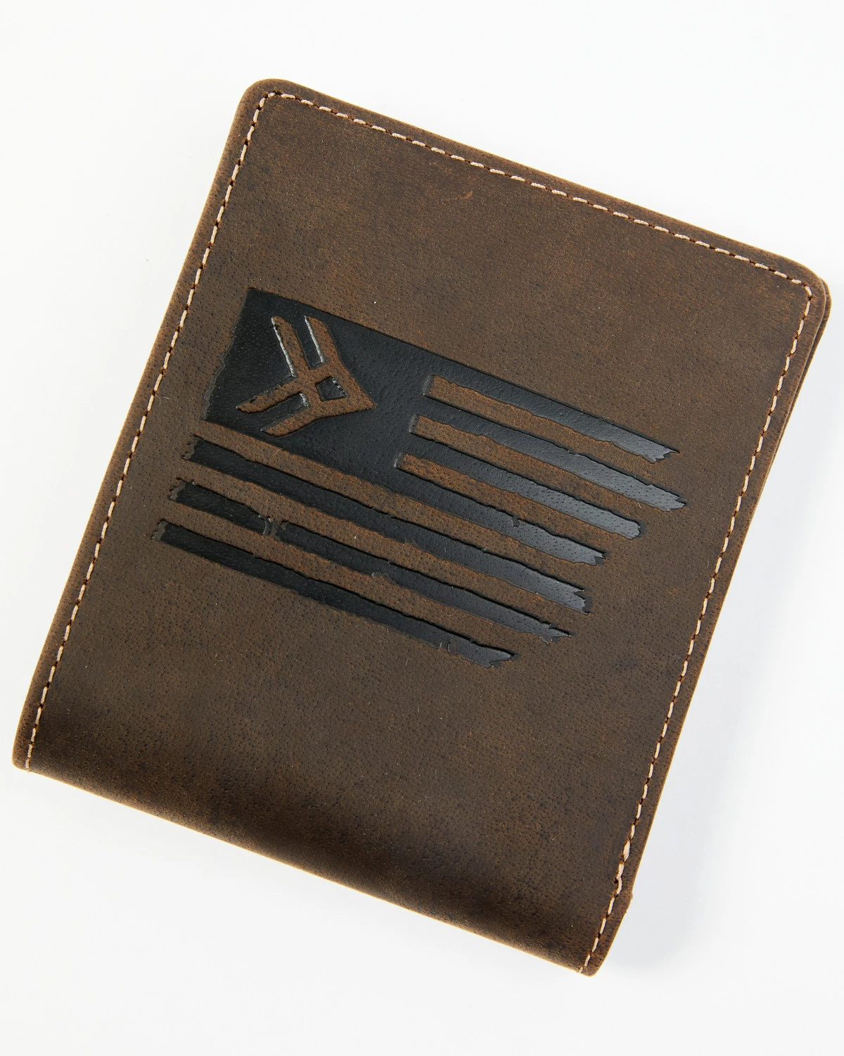 Hawx Men's Brown Flag Bifold Wallet 6 Hawx Men's Brown Flag Bifold Wallet - Image 4