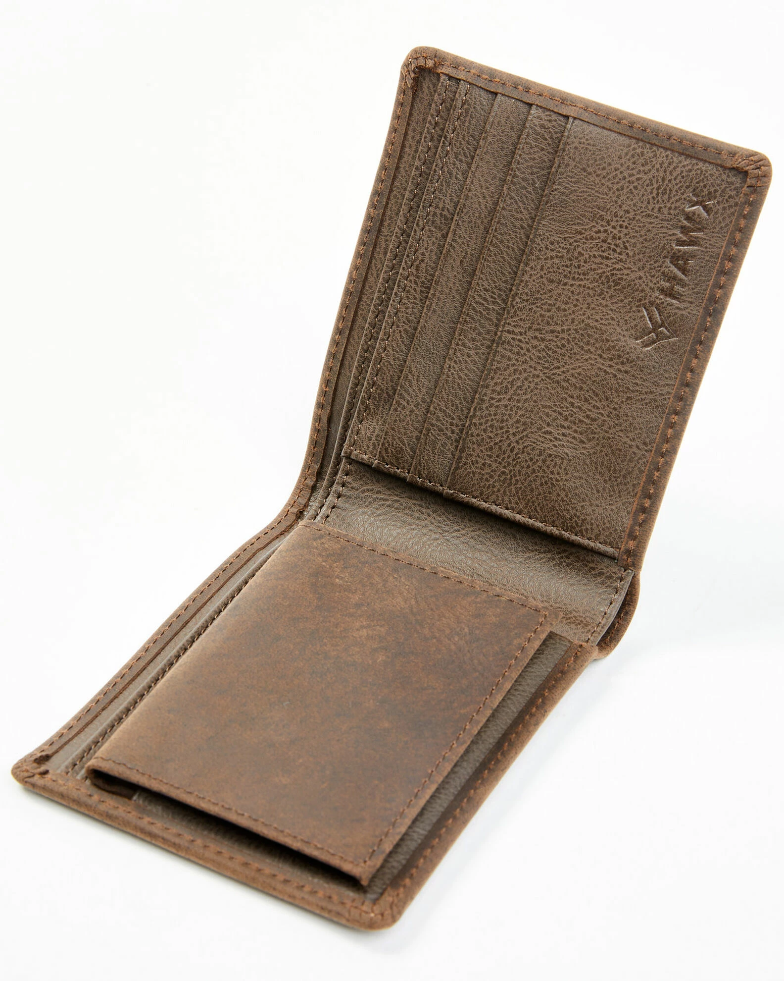 Hawx Men's Brown Flag Bifold Wallet 4 Hawx Men's Brown Flag Bifold Wallet - Image 2