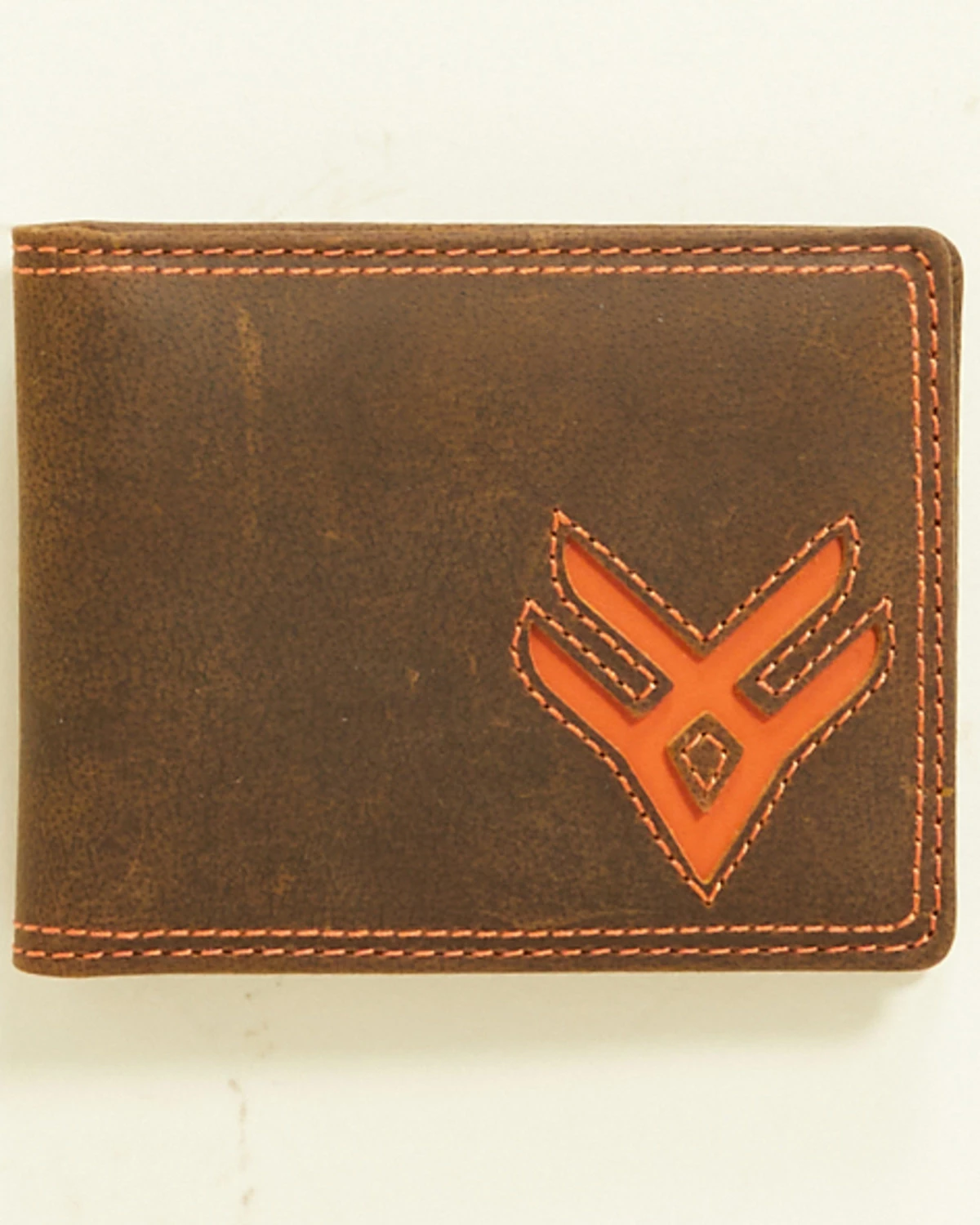 Hawx Men's Orange Logo Wallet Brown 3 Hawx Men's Orange Logo Wallet Brown - Image 2