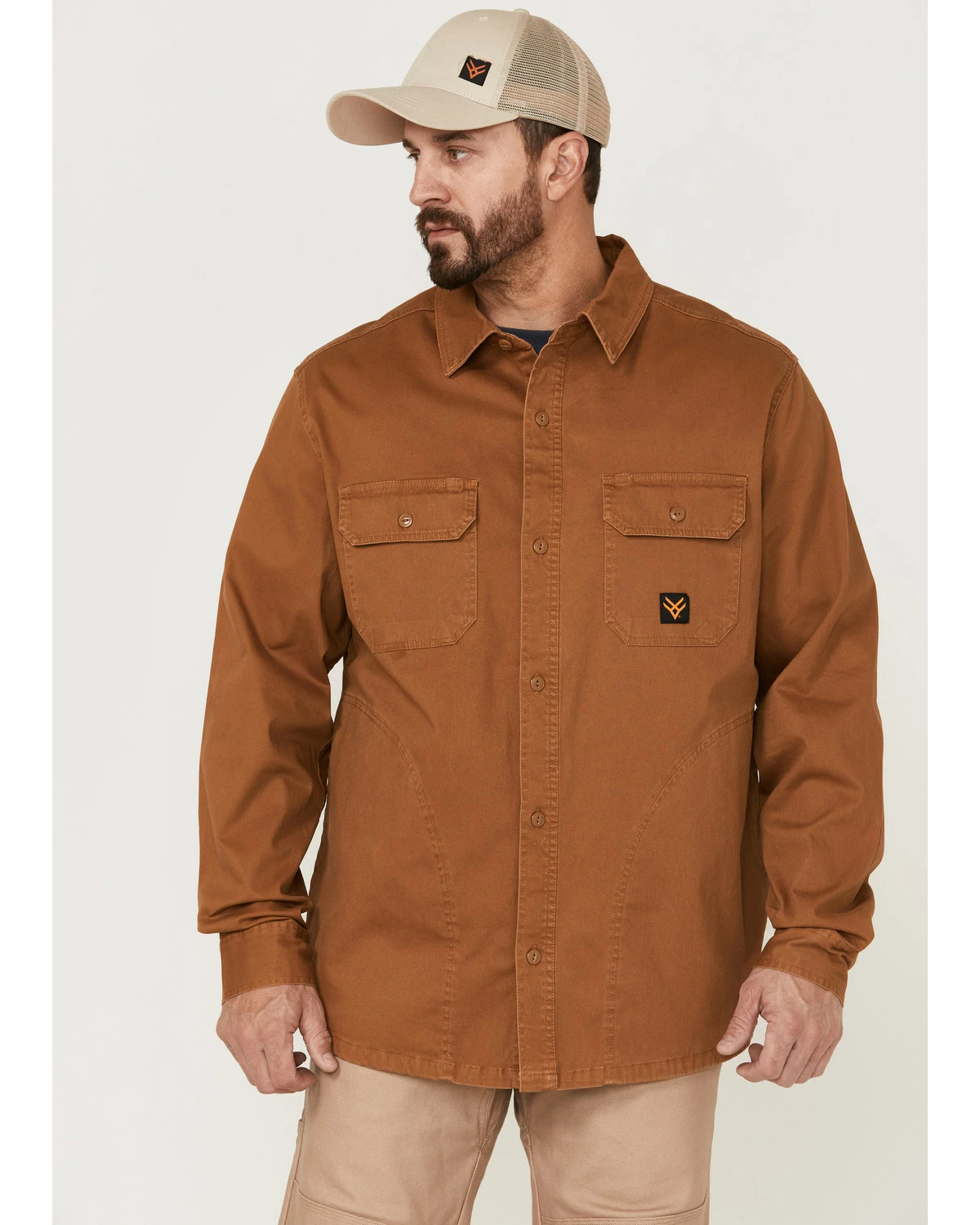 Hawx Men's Brawlins Weathered Bedford Rust Copper Button-Down Cord Work Shirt Jacket 7 Hawx Men's Brawlins Weathered Bedford Rust Copper Button-Down Cord Work Shirt Jacket - Image 5