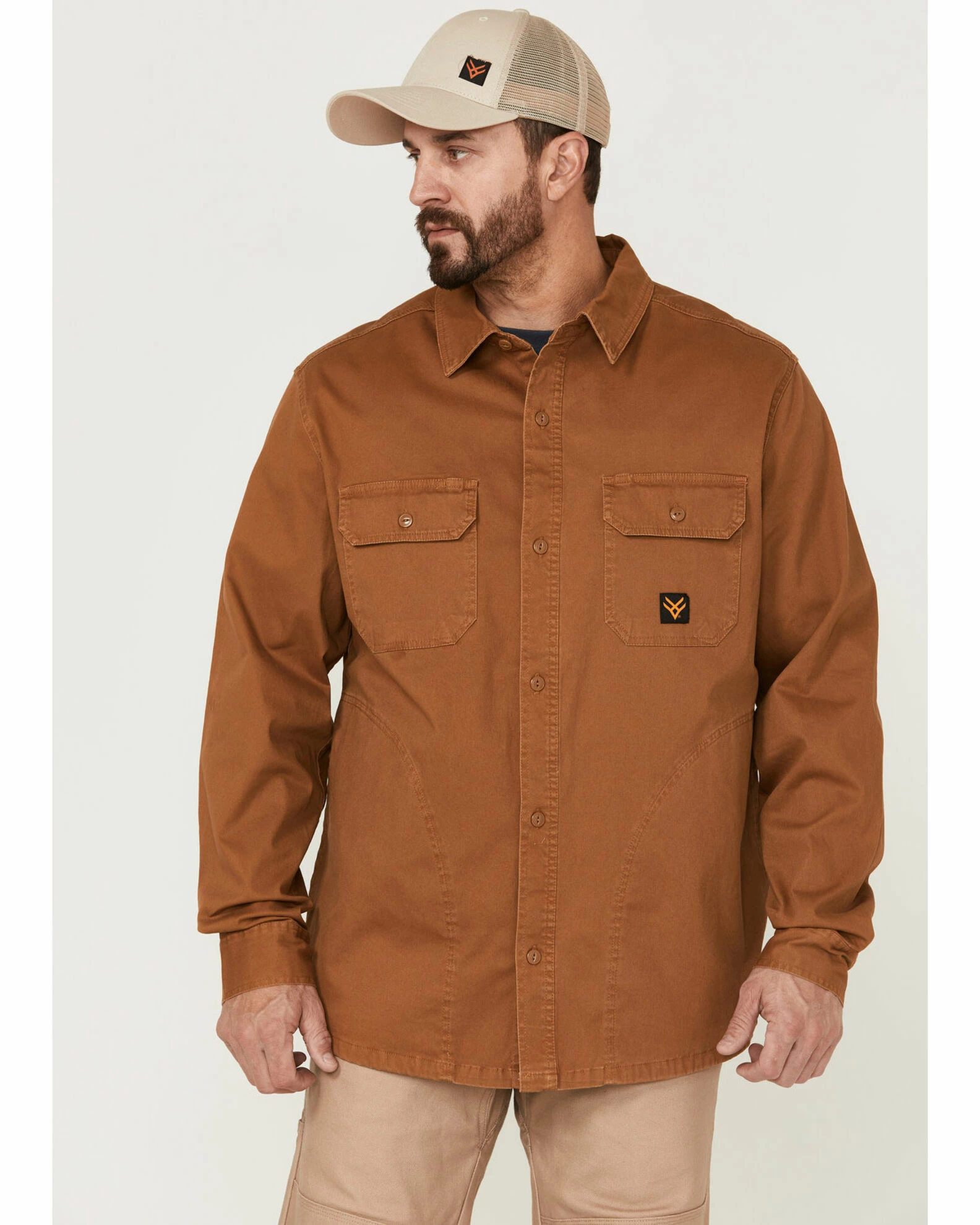 Hawx Men's Brawlins Weathered Bedford Rust Copper Button-Down Cord Work Shirt Jacket 3 Hawx Men's Brawlins Weathered Bedford Rust Copper Button-Down Cord Work Shirt Jacket