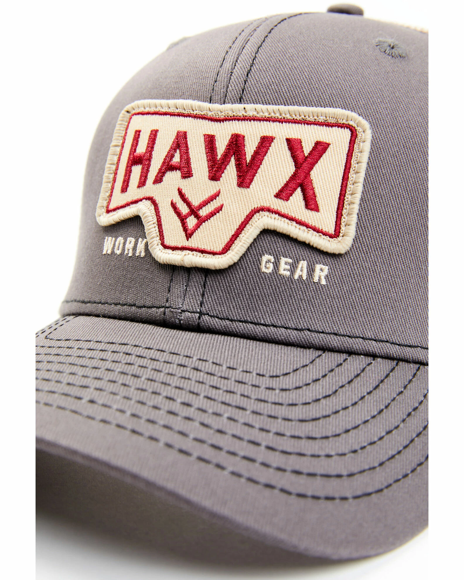 Hawx Men's Red & Tan Logo Patch Mesh-Back Ball Cap 4 Hawx Men's Red & Tan Logo Patch Mesh-Back Ball Cap - Image 2