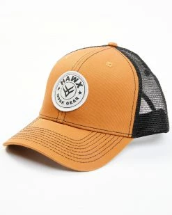 Hawx Men's Pecan & Black Circle Logo Patch Mesh-Back Ball Cap  -Hawx Shop 2000351900 202 P1 1