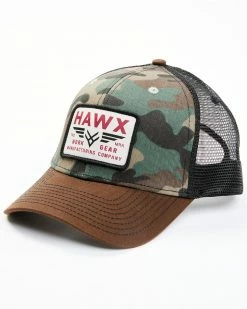 Hawx Men's Camo Recreation Logo Patch Mesh-Back Ball CapĀ