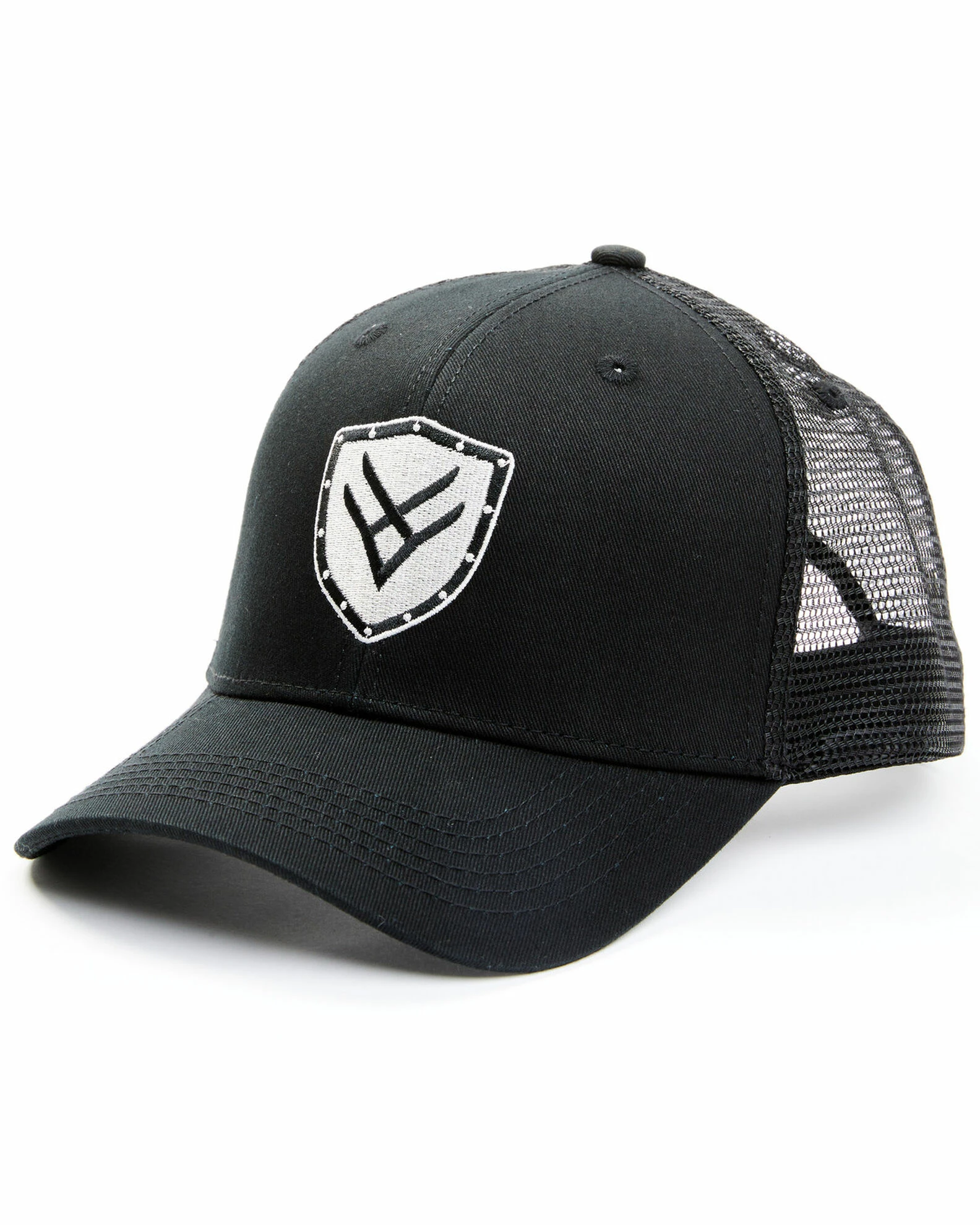 Hawx Men's Black Shield Logo Patch Mesh-Back Ball Cap 3 Hawx Men's Black Shield Logo Patch Mesh-Back Ball Cap