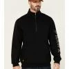 Hawx Men's Black Primo 1/4 Zip Work Fleece Pullover 1 Hawx Men's Black Primo 1/4 Zip Work Fleece Pullover -Hawx Shop 2000351913 001 P1