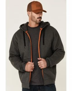 Hawx Men's Charcoal Sherpa-Lined Zip-Front Hooded Work Jacket 11 Hawx Men's Charcoal Sherpa-Lined Zip-Front Hooded Work Jacket -Hawx Shop 2000351914 022 P1 1
