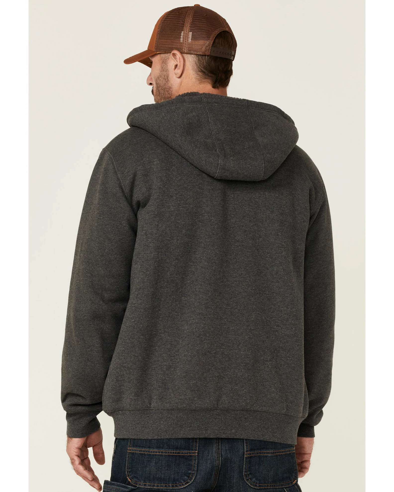 Hawx Men's Charcoal Sherpa-Lined Zip-Front Hooded Work Jacket 6 Hawx Men's Charcoal Sherpa-Lined Zip-Front Hooded Work Jacket - Image 4