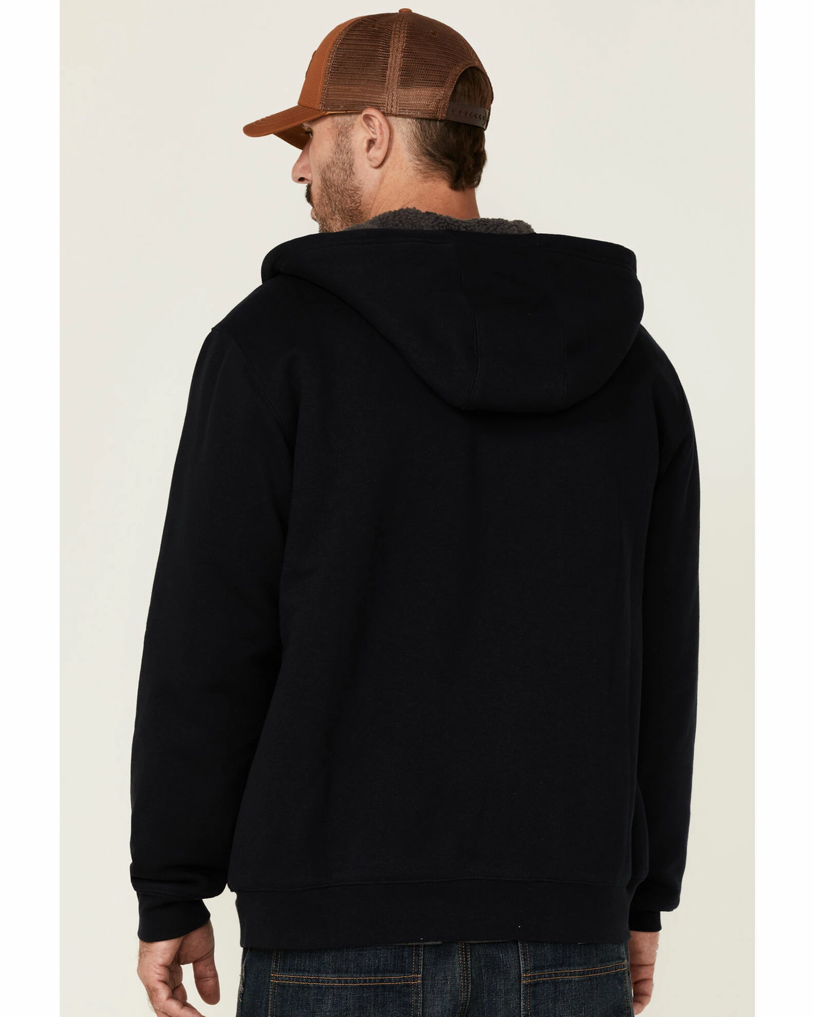 Hawx Men's Navy Sherpa Lined Zip-Front Hooded Work Jacket 6 Hawx Men's Navy Sherpa Lined Zip-Front Hooded Work Jacket - Image 4