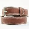 Hawx Men's Brown Triple Contrast Stitch Leather Work Belt -Hawx Shop 2000351928 200 P1