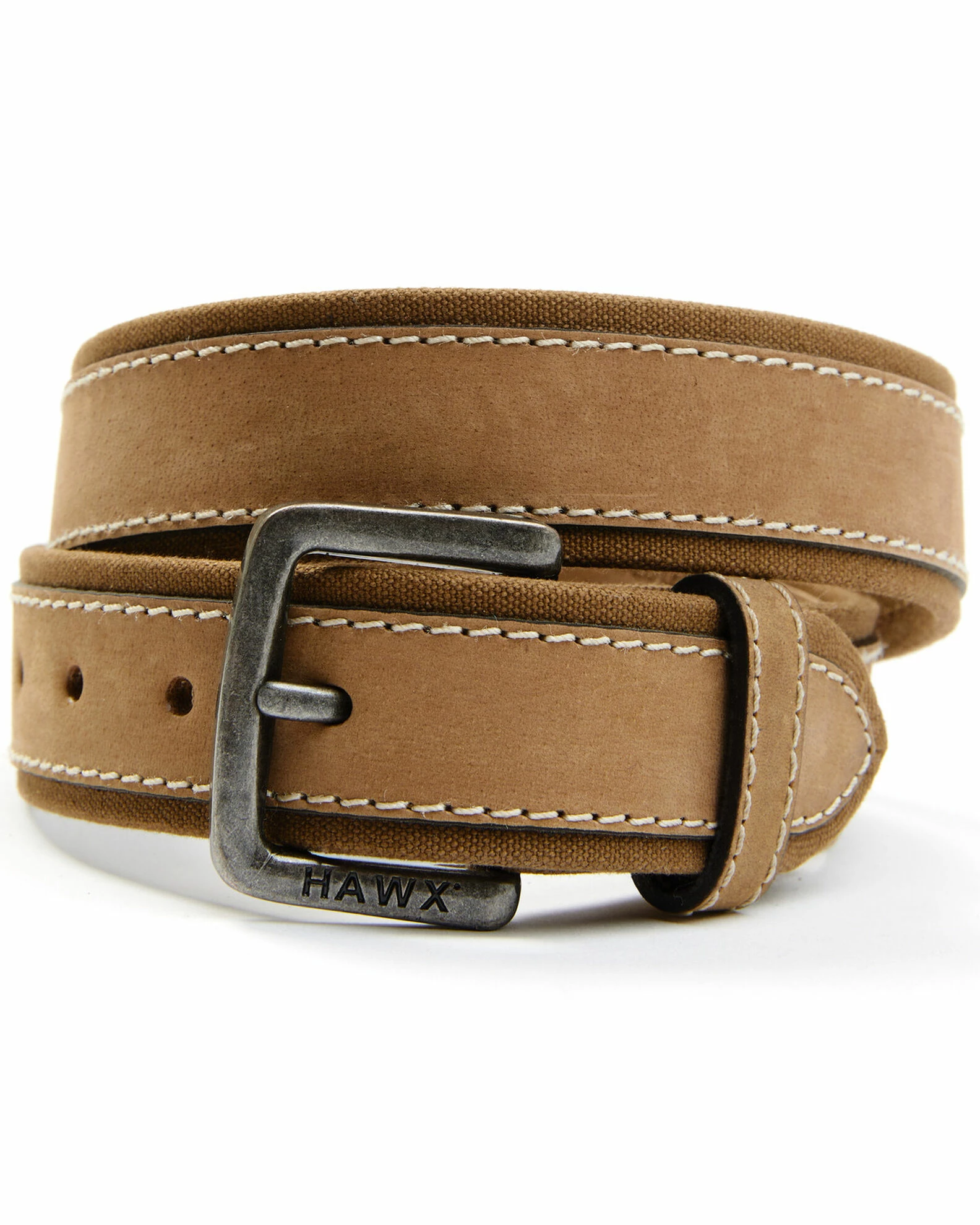Hawx Men's Buff Brown Leather Belt 3 Hawx Men's Buff Brown Leather Belt