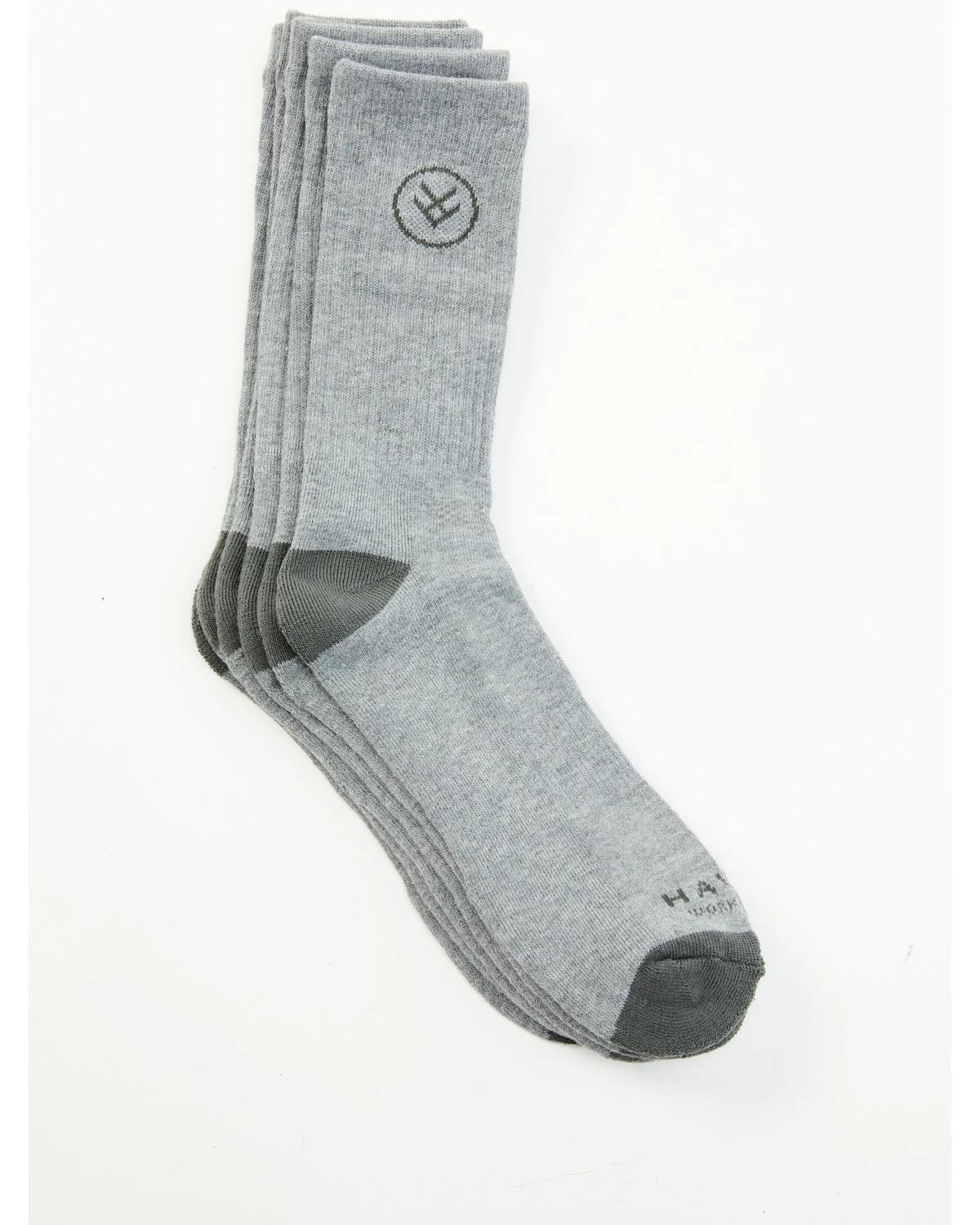 Hawx Men's Grey Crew Work Socks No Color 4 Hawx Men's Grey Crew Work Socks No Color - Image 3