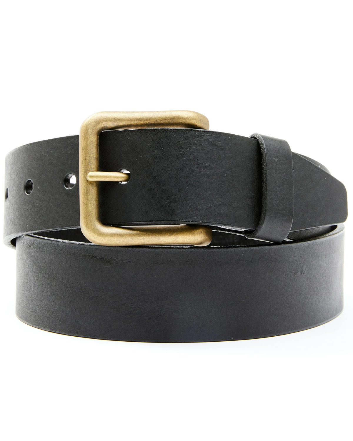 Hawx Men's Black Casual Leather Belt 5 Hawx Men's Black Casual Leather Belt - Image 3