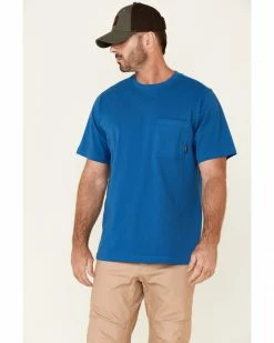 Hawx Men's Forge Short Sleeve Work Pocket T-Shirt - Tall  Blue -Hawx Shop 2000354848 400 P1 1