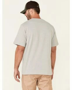 Hawx Men's Solid Light Grey Forge Short Sleeve Work Pocket T-Shirt - Tall -Hawx Shop 2000354868 025 P4