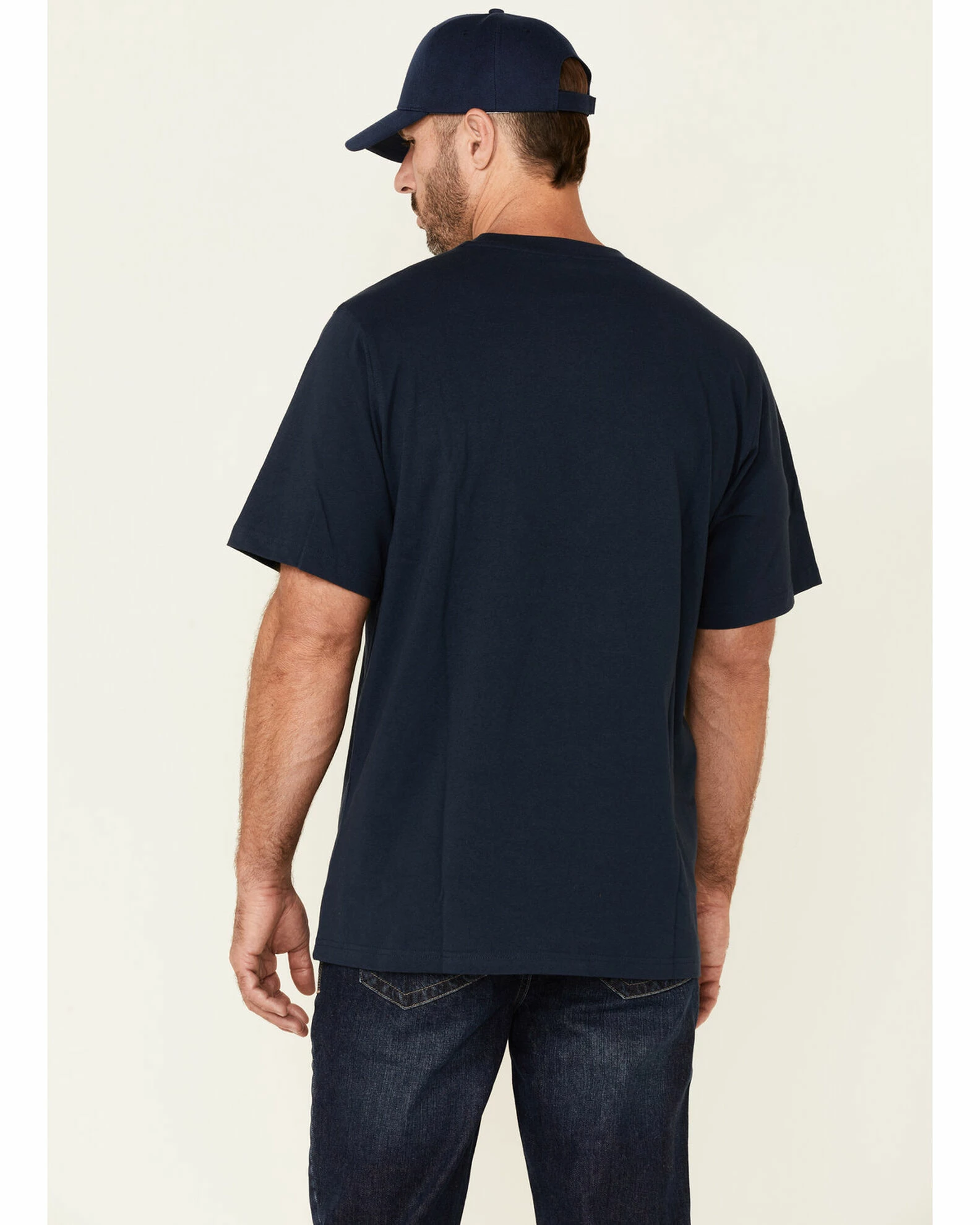 Hawx Men's Solid Navy Forge Short Sleeve Work Pocket T-Shirt - Big 6 Hawx Men's Solid Navy Forge Short Sleeve Work Pocket T-Shirt - Big - Image 4