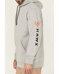 Hawx Men's Primo Logo Graphic Fleece Hooded Work Sweatshirt Light Grey 9 Hawx Men's Primo Logo Graphic Fleece Hooded Work Sweatshirt Light Grey -Hawx Shop 2000357915 025 P3