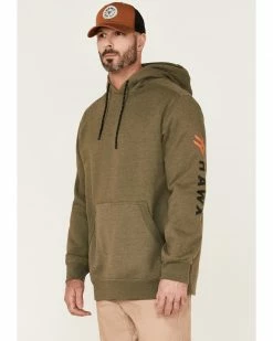 Hawx Men's Primo Logo Graphic Fleece Hooded Work Sweatshirt Olive