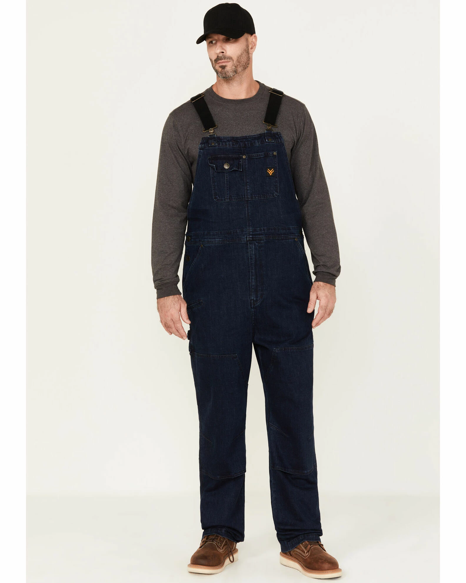 Hawx Men's Stretch Denim Bib Overalls Indigo 3 Hawx Men's Stretch Denim Bib Overalls Indigo