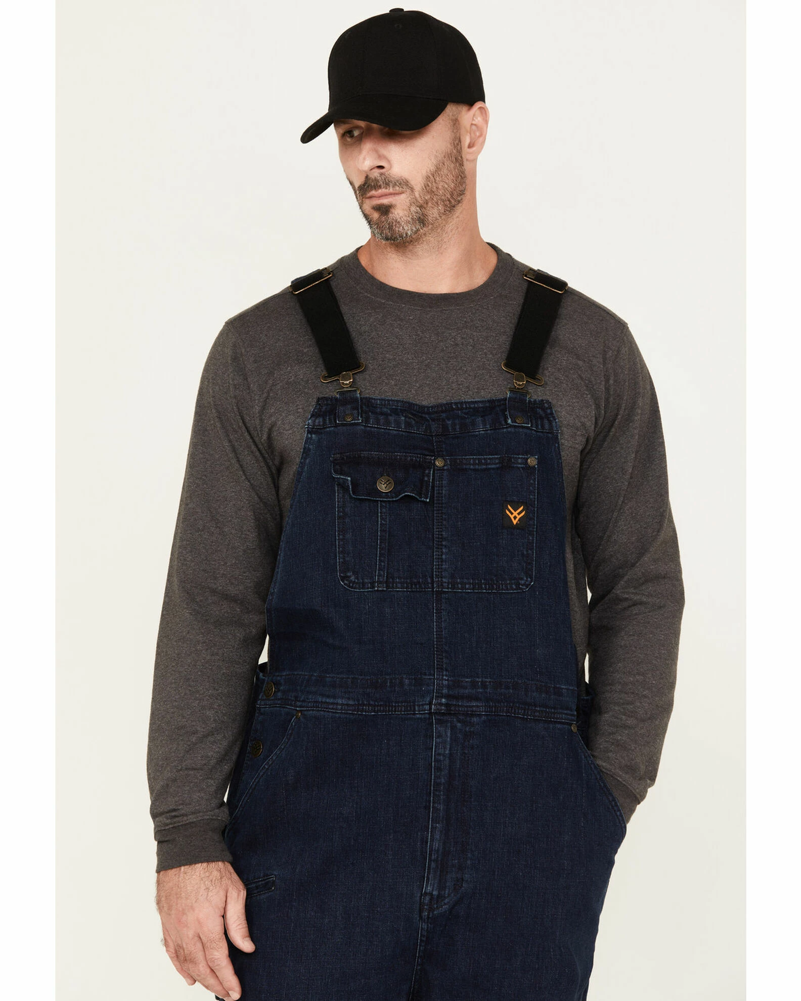 Hawx Men's Stretch Denim Bib Overalls Indigo 4 Hawx Men's Stretch Denim Bib Overalls Indigo - Image 2
