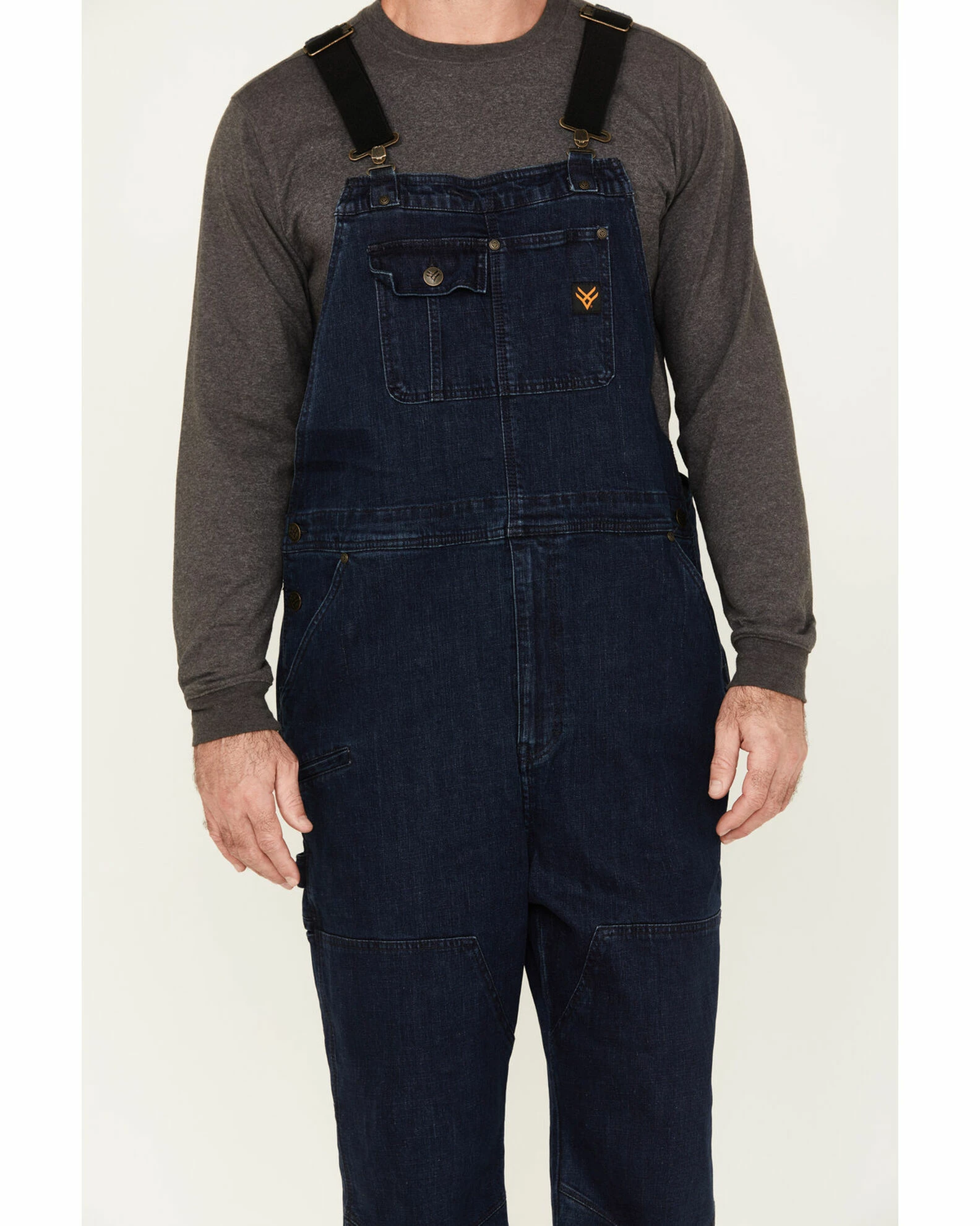 Hawx Men's Stretch Denim Bib Overalls Indigo 5 Hawx Men's Stretch Denim Bib Overalls Indigo - Image 3