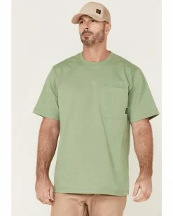 Hawx Men's Solid Loden Force Heavyweight Short Sleeve Work Pocket T-Shirt  -Hawx Shop 2000357918 342 P1 1
