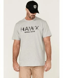 Hawx Men's Camo Logo Graphic Work T-Shirt  Light Grey -Hawx Shop 2000357922 025 P1 1