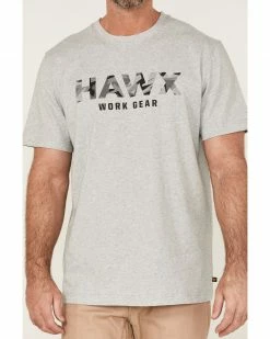 Hawx Men's Camo Logo Graphic Work T-Shirt  Light Grey -Hawx Shop 2000357922 025 P3