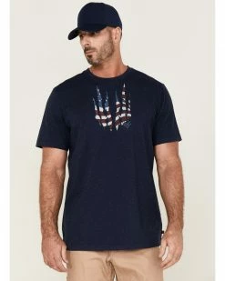 Hawx Men's Patriotic Claw Graphic Work T-Shirt  Navy