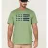 Hawx Men's Loden Logo Flag Graphic Work T-Shirt  -Hawx Shop 2000357924 342 P1