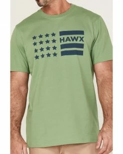 Hawx Men's Loden Logo Flag Graphic Work T-Shirt  -Hawx Shop 2000357924 342 P3