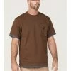 Hawx Men's Layered Dark Brown Work Pocket T-Shirt  -Hawx Shop 2000357926 201 P1