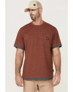 Hawx Men's Layered Dark Red Work Pocket T-Shirt  -Hawx Shop 2000357927 601 P1 1