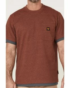 Hawx Men's Layered Dark Red Work Pocket T-Shirt  -Hawx Shop 2000357927 601 P3