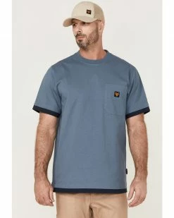 Hawx Men's Layered Light Blue Work Pocket T-Shirt