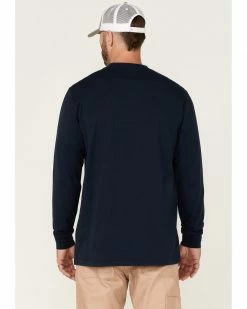 Hawx Men's Solid Navy Forge Long Sleeve Work Pocket T-Shirt  -Hawx Shop 2000357930 410 P4