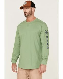 Hawx Men's Logo Graphic Long Sleeve Work T-Shirt -Â Loden