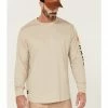 Hawx Men's Logo Graphic Long Sleeve Work T-Shirt - Taupe -Hawx Shop 2000357937 251 P1