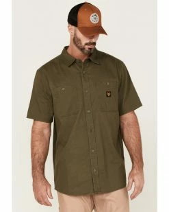 Hawx Men's Solid Olive Twill Short Sleeve Button-Down Work Shirt 11 Hawx Men's Solid Olive Twill Short Sleeve Button-Down Work Shirt -Hawx Shop 2000357941 341 P1 1