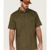 Hawx Men's Solid Olive Twill Short Sleeve Button-Down Work Shirt 2 Hawx Men's Solid Olive Twill Short Sleeve Button-Down Work Shirt -Hawx Shop 2000357941 341 P1