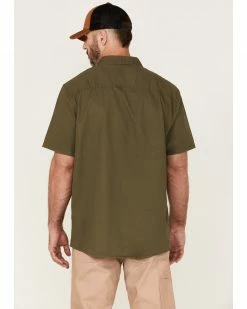 Hawx Men's Solid Olive Twill Short Sleeve Button-Down Work Shirt 10 Hawx Men's Solid Olive Twill Short Sleeve Button-Down Work Shirt -Hawx Shop 2000357941 341 P4