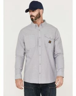 Hawx Men's Chambray Sun Protection Solid Grey Long Sleeve Button-Down Western Shirt - Tall 11 Hawx Men's Chambray Sun Protection Solid Grey Long Sleeve Button-Down Western Shirt - Tall -Hawx Shop 2000357945 020 P1 1