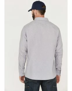 Hawx Men's Chambray Sun Protection Solid Grey Long Sleeve Button-Down Western Shirt - Tall 10 Hawx Men's Chambray Sun Protection Solid Grey Long Sleeve Button-Down Western Shirt - Tall -Hawx Shop 2000357945 020 P4