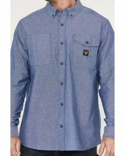 Hawx Men's Chambray Sun Protection Long Sleeve Button-Down Western Shirt - Big & Tall Blue 9 Hawx Men's Chambray Sun Protection Long Sleeve Button-Down Western Shirt - Big & Tall Blue -Hawx Shop 2000357947 400 P3