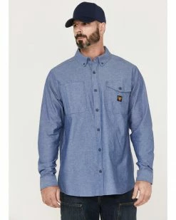 Hawx Men's Chambray Sun Protection Long Sleeve Button-Down Western Shirt - Tall Blue 11 Hawx Men's Chambray Sun Protection Long Sleeve Button-Down Western Shirt - Tall Blue -Hawx Shop 2000357948 400 P1 1