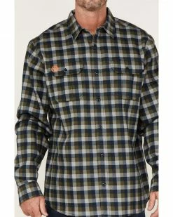 Hawx Men's FR Buffalo Plaid Print Long Sleeve Button-Down Work Shirt Navy 9 Hawx Men's FR Buffalo Plaid Print Long Sleeve Button-Down Work Shirt Navy -Hawx Shop 2000357969 410 P3