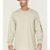 Hawx Men's FR Logo Sleeve Work Shirt Taupe -Hawx Shop 2000357991 251 P1