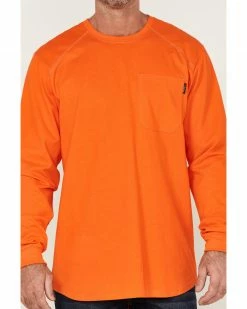 Hawx Men's FR Pocket Long Sleeve Work T-Shirt  Orange -Hawx Shop 2000357995 800 P3
