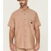 Hawx Men's Solid Chambray Rust Copper Short Sleeve Button-Down Work Shirt 2 Hawx Men's Solid Chambray Rust Copper Short Sleeve Button-Down Work Shirt -Hawx Shop 2000358200 220 P1