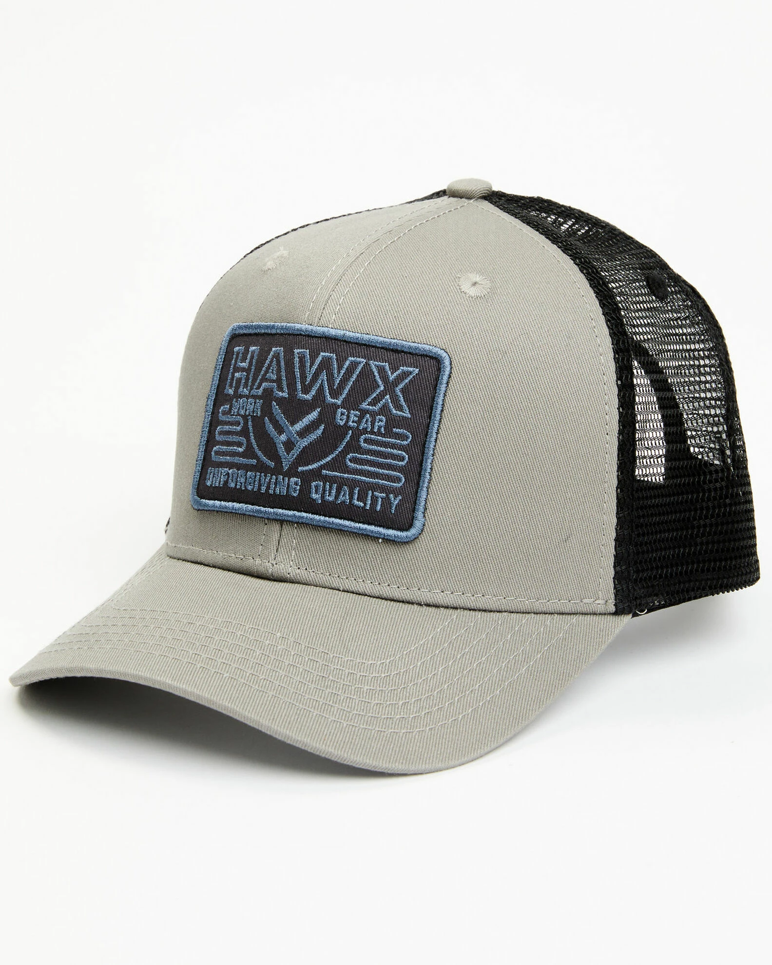 Hawx Men's Grey & Black Recreation Logo Patch Mesh-Back Ball Cap 3 Hawx Men's Grey & Black Recreation Logo Patch Mesh-Back Ball Cap
